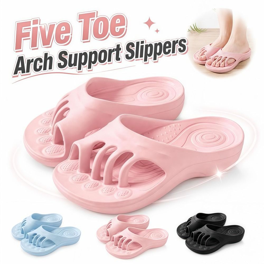 Women'S Shoes For Bunions - EVA Five Toe Slide Sandals Non-slip
