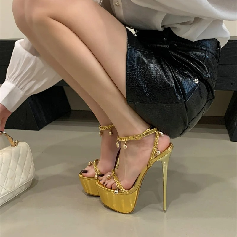 Luxury Heart Bell Pendants Des - đánh giá và giá Gold Chain Sandal