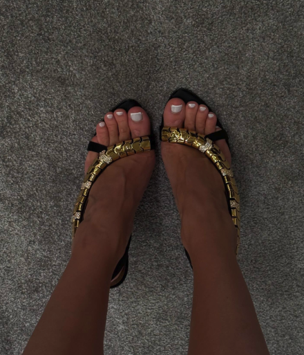 Gold metal chain sexy leather  - đánh giá và giá Gold Chain Sandal