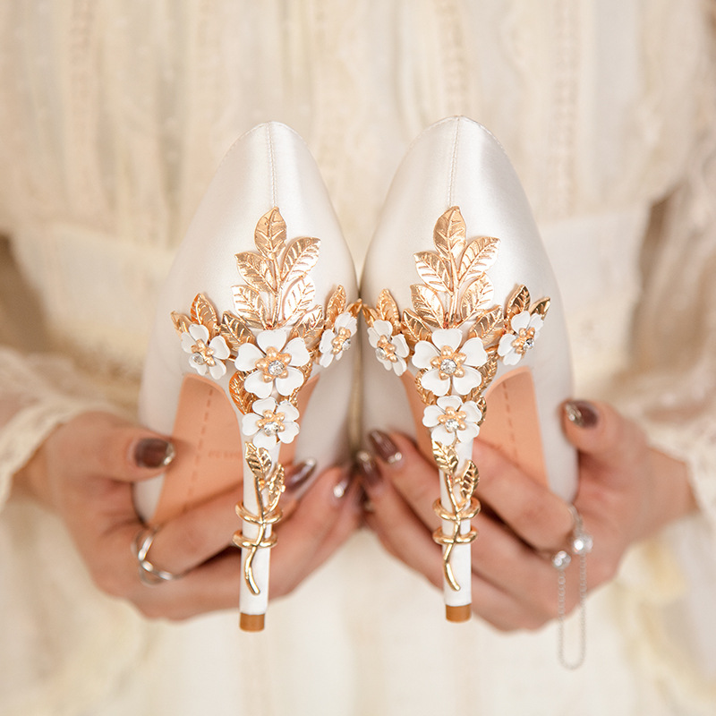Kim Loại Sang Trọng Hoa Gót Ph - đánh giá và giá Women Shoes Ysl
