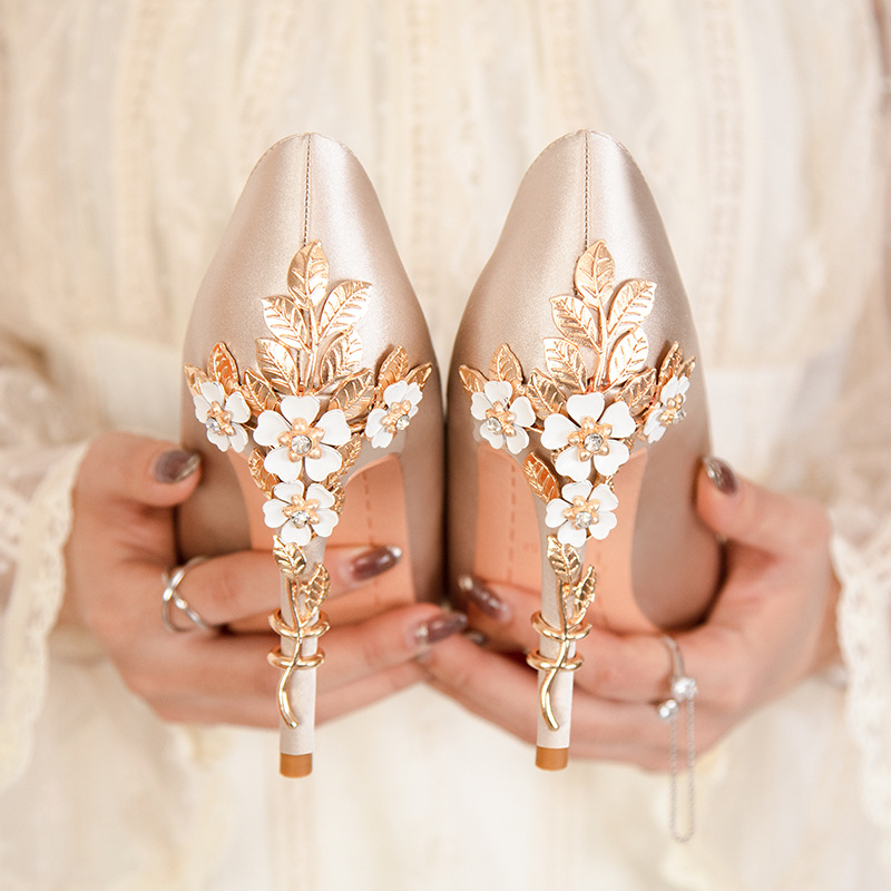 Kim Loại Sang Trọng Hoa Gót Ph - đánh giá và giá Women Shoes Ysl