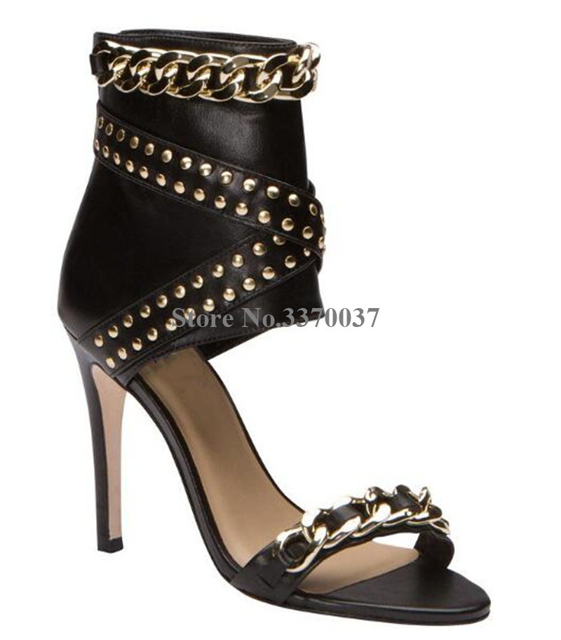 Western Fashion Women Open Toe - đánh giá và giá Gold Chain Sandal