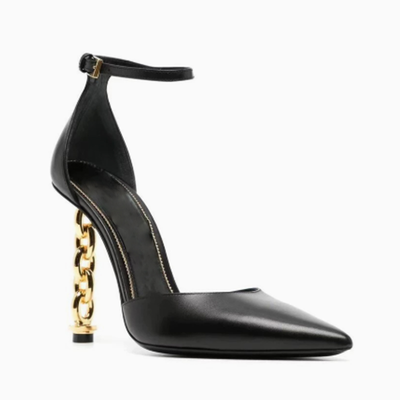 Sexy Gold Chain Heel Pointed T - đánh giá và giá Gold Chain Sandal