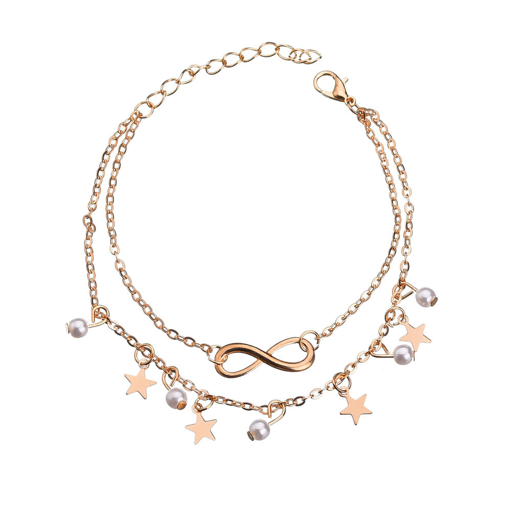 Đơn giản Tua Rua Đôi Ngôi Sao  - đánh giá và giá Gold Chain Sandal