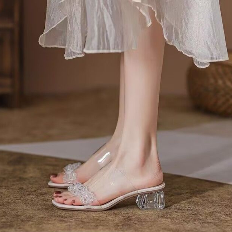 Slides Rhenstone Summer Crysta - đánh giá và giá Women Shoes Ysl